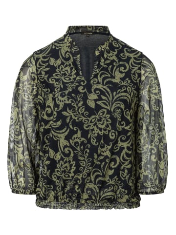 More & More Blusenshirt in twotone print soft moss green