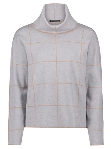 Betty Barclay Strickpullover mit Lurexfaden in Patch Grey/Beige