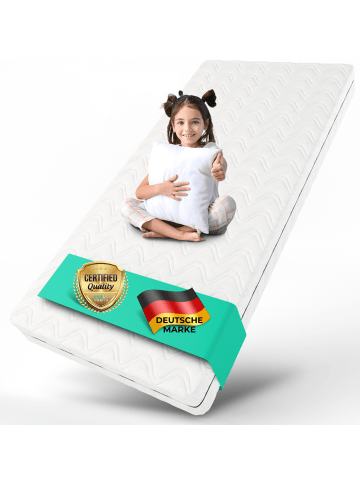 ALAVYA HOME Kindermatratze 80 x 180 cm COZY Weiß - ohne Spannbettlaken