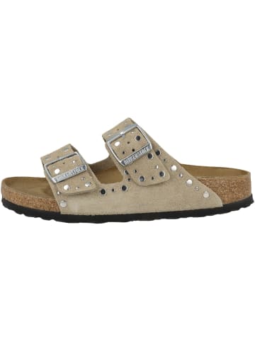 Birkenstock Sandale Arizona Rivet Veloursleder schmal in braun