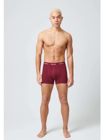 SNOCKS Boxershorts aus Bio-Baumwolle Rote Streifen 6 Stück