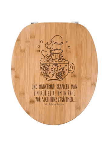 Mr. & Mrs. Panda Toilettendeckel Nachtfalter Schaumbad mit Spruch in Transparent