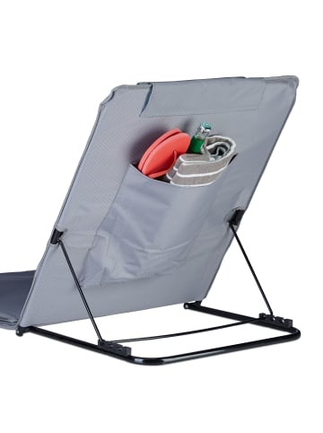 relaxdays Strandmatte in Grau - (L)195 x (B)60 cm