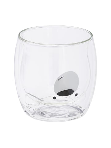 relaxdays 3er Set Doppelwandige Gläser "Bär" in Transparent - 300 ml