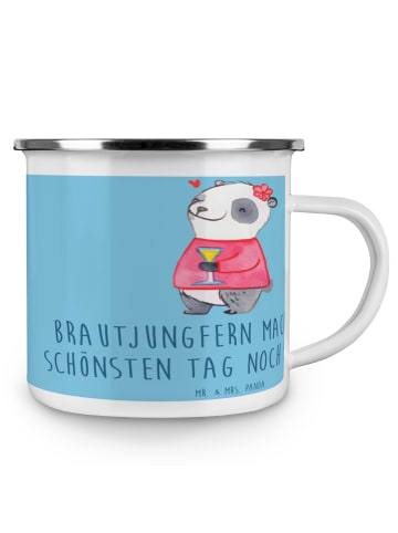 Mr. & Mrs. Panda Kaffeepott Brautjungfern Wunder mit Spruch in Sky Blue