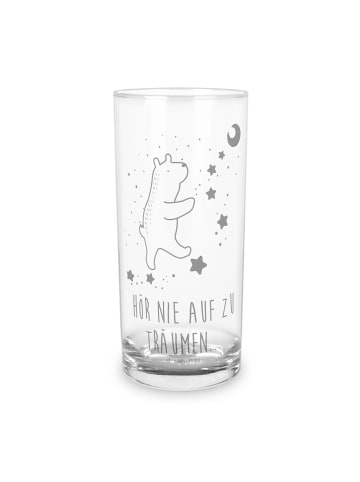 Mr. & Mrs. Panda Wasserglas Bär Träume mit Spruch in Transparent