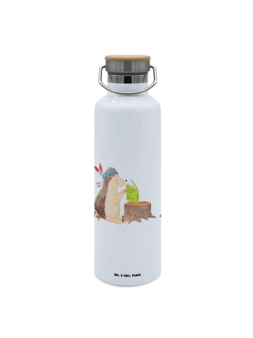 Mr. & Mrs. Panda Trinkflasche Igel Federschmuck ohne Spruch in Weiß