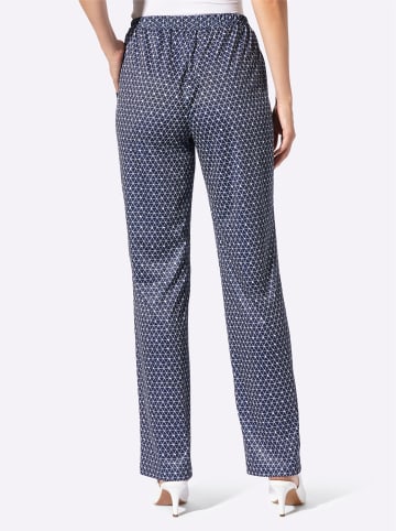 WITT WEIDEN Jersey-Hose in marine-bedruckt
