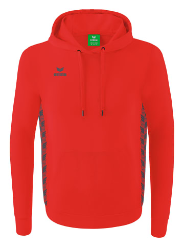 erima Kinder Essential Team Kapuzensweat in rot/slate grey