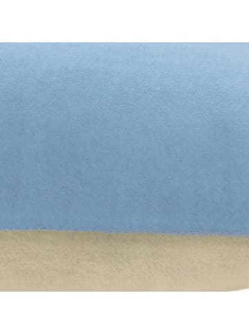 Erwin Müller Baumwollmischung Wohndecke 2er-Pack Matera in hellblau/sand