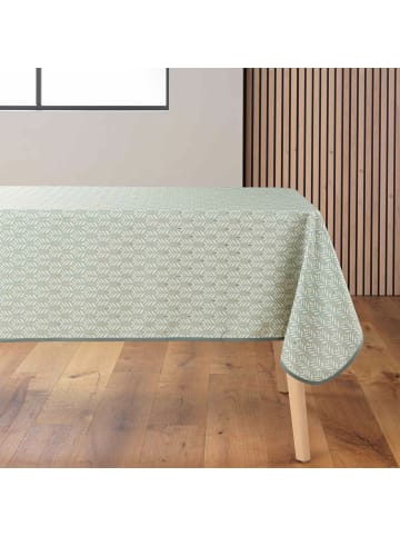 Douceur d’Intérieur Tischdecke mit glänzendem Muster in Grün, 145 x 240 cm