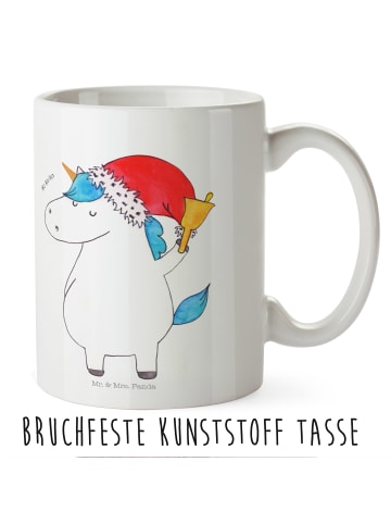 Mr. & Mrs. Panda Henkelbecher Einhorn Weihnachtsmann ohne Spruch in Weiß