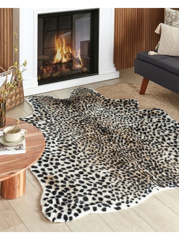 Beliani Schaffell OSSA in Beige/Schwarz - (W) 150 x (L) 200 cm