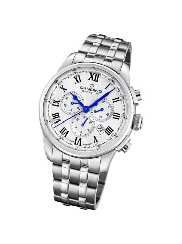 Candino Chronograph-Armbanduhr Candino Sport silber groß (ca. 44mm)