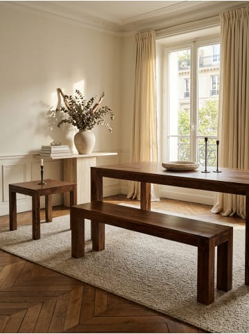 KADIMA DESIGN Esszimmer Sitzbank MUMBAI Massiv-Holz 120 x 45 x 35 cm in Massivholz