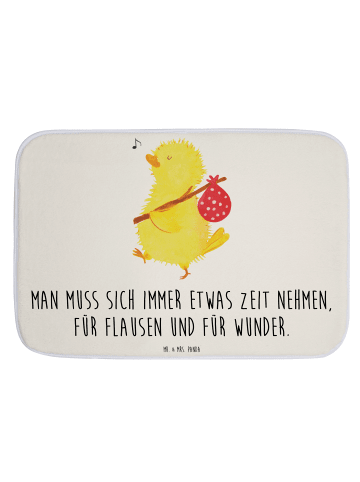 Mr. & Mrs. Panda Badteppich Küken Wander mit Spruch in Weiß