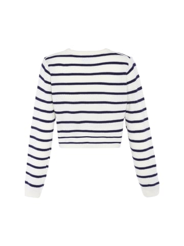 DreiMaster Maritim Cardigan in WOLLWEISS MARINE STREIFEN