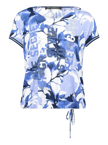 Betty Barclay Printshirt mit Raffung in Weiß/Blau