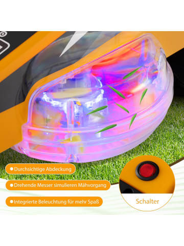 COSTWAY Kinder Rasenmäher Elektroauto ab 3 Jahren in Gelb