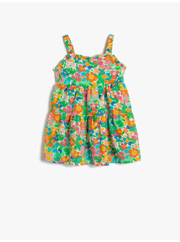 KOTON Kleid in Weiß Gemustert