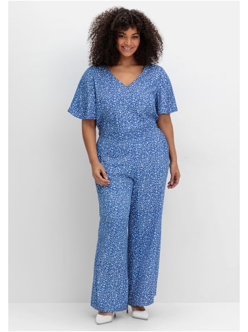 sheego by Joe Browns Jumpsuit in blau gemustert