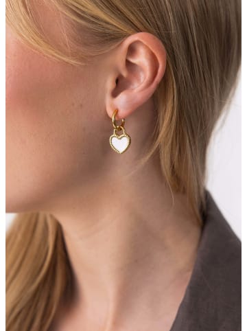 PURELEI Ohrringe Heart Charm Gold
