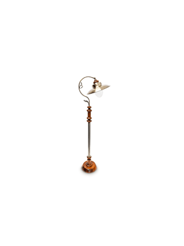 relaxdays Stehlampe in Gold/Braun