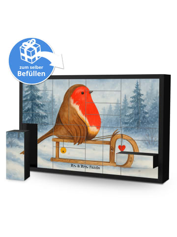 Mr. & Mrs. Panda Adventskalender Rotkehlchen Schlitten Design oh... in Weiß