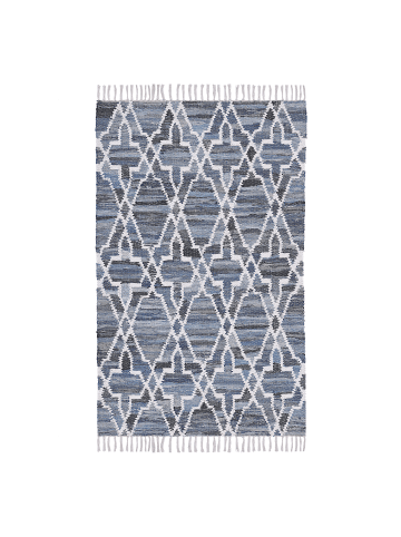 Beliani Kurzflor ADIYAMAN in Blau - (W) 140 x (H) 1 x (L) 200 cm