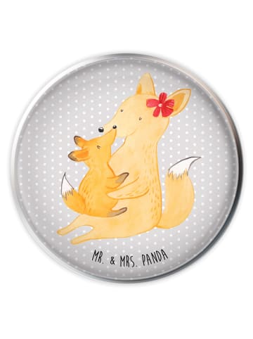 Mr. & Mrs. Panda Waschbecken Ablaufstopfen Fuchs Mama ohne Spruch in Grau Pastell