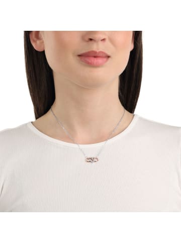 Amor Kette mit Anhänger Silber 925, rhodiniert+rosévergoldet in Bicolor