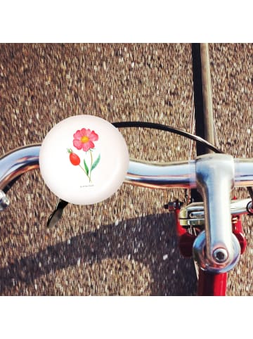 Mr. & Mrs. Panda XL Fahrradklingel Blume Hagebutte ohne Spruch in Weiß