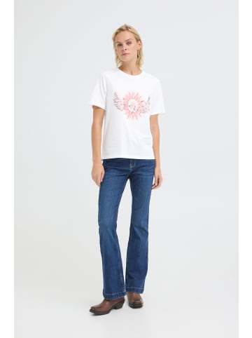 PULZ Jeans Kurzarm-Bluse PZBETHANY Regular fit in Bright White