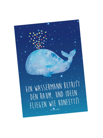 Mr. & Mrs. Panda Wanddeko Wassermann Ideenflug mit Spruch in Sternenhimmel Blau