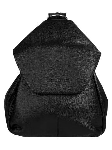 Bruno Banani Rucksack echt Leder in schwarz