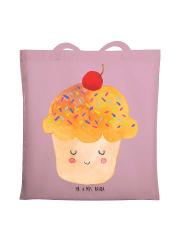 Mr. & Mrs. Panda Stoffbeutel Cupcake ohne Spruch in Rosa Pastell