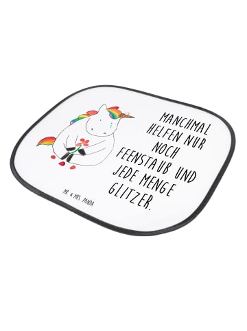 Mr. & Mrs. Panda Scheibenschutz Auto Einhorn Traurig mit Spruch in Weiß