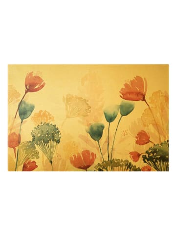 WALLART Leinwandbild Gold - Wildblumen im Sommer II in Bunt