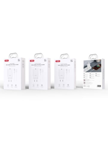 XO XO Wandladegerät CE33 QC 18W 1x USB weiß