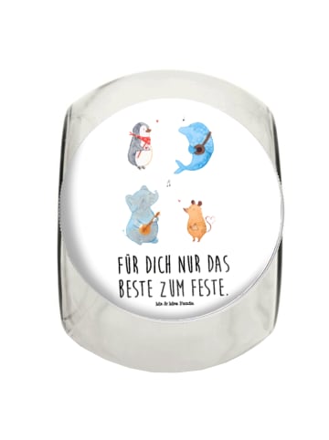 Mr. & Mrs. Panda Vorratsdose Glas Big Einheit mit Spruch in Weiß