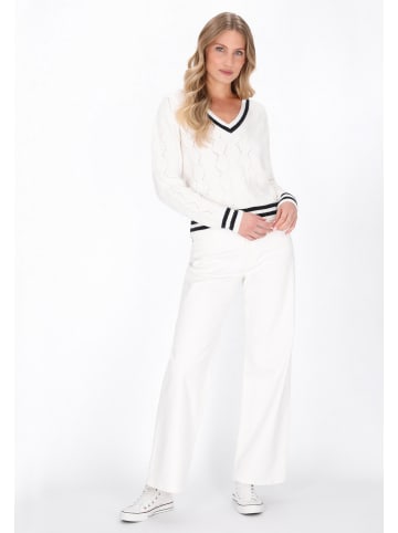 DreiMaster Maritim Women Sweater in offwhite navy