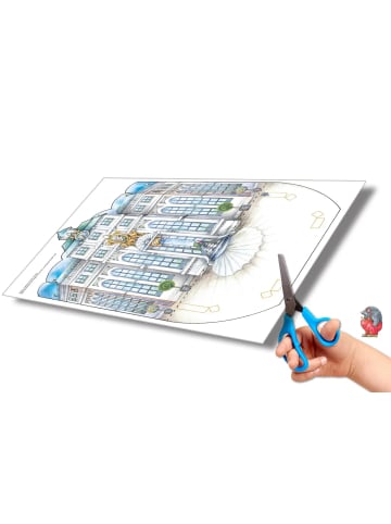 Atelier Schloss aus Papier basteln Bastelbogen Ausschneidebogen | Bastelset Schloss...