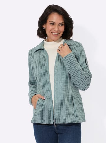 WITT WEIDEN Fleece-Jacke in kalkmint-schwarz