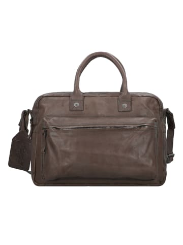 Billy the Kid Nasty Cowboys Franklin Aktentasche Leder 40 cm Laptopfach in stonegrey