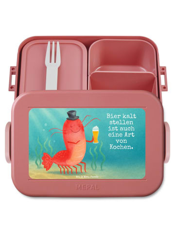 Mr. & Mrs. Panda Bento Box Hummer Weizen Design mit Spruch in Rot Pastell