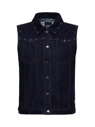 King Kerosin King Kerosin Jeansweste Ride Fast Die Last in Denim