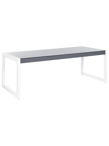 Beliani Gartentisch BACOLI in Grau/Weiß - (W) 90 x (H) 74 x (L) 210 cm