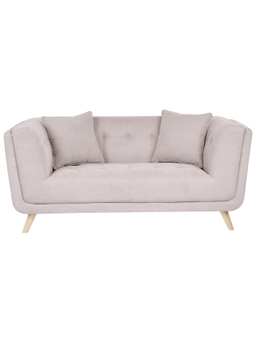 Beliani 2-Sitzer Sofa HABO in Beige/Braun - (W) 176 x (H) 78 x (L) 72 cm
