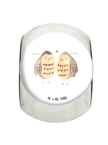 Mr. & Mrs. Panda keksglas Eulen Liebe ohne Spruch in Weiß