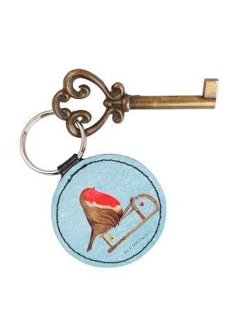 Mr. & Mrs. Panda Anhänger Rotkehlchen Schlitten ohne Spruch in Eisblau